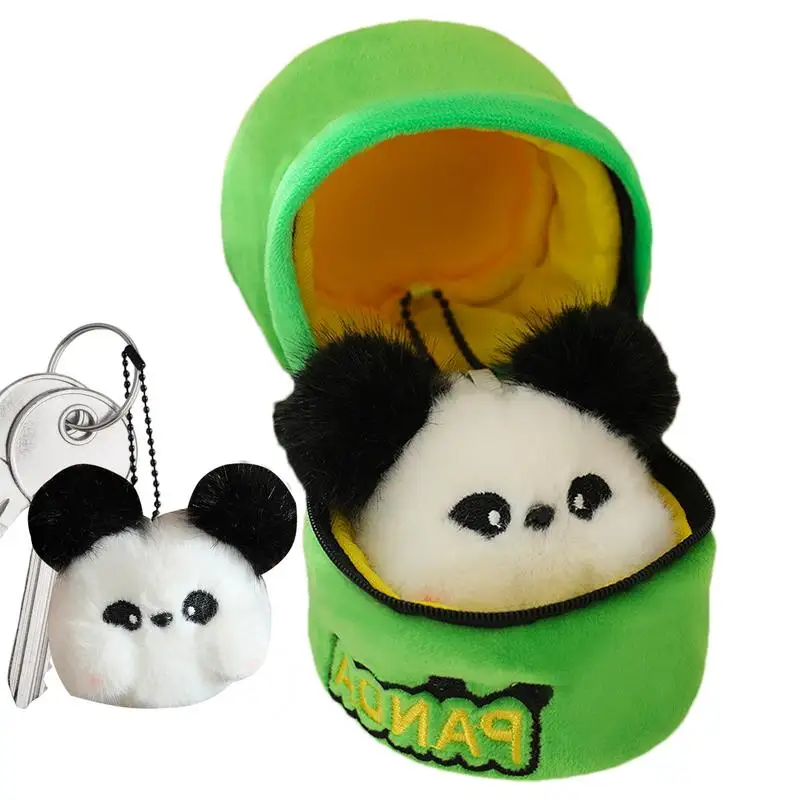 

Милый плюшевый брелок в виде маленькой куклы-животного для сумки, брелок в форме панды, прикрепляется к сумке, сумочке, кошельку, подарку Панде для влюбленных