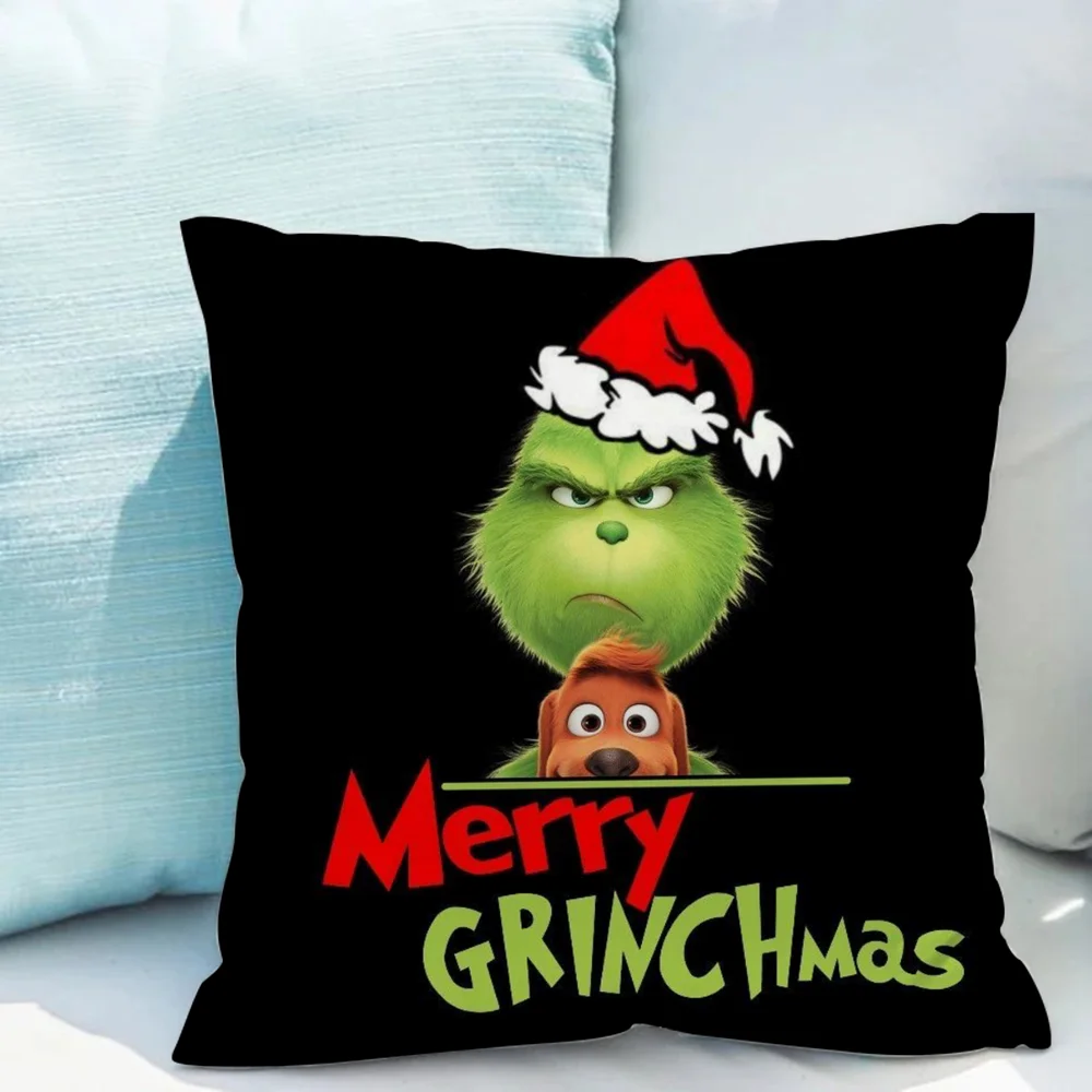 

the G-Grinch Decorative Cushions for Sofa Cushion Cover 50x50 Short Plush Pillowcases 40x40 Lounge Chairs Duplex Printing Pillow