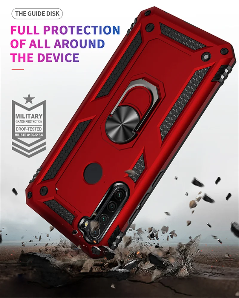 For Xiaomi Redmi Note 8T 7 8 Pro Case Luxury Armor Shockproof Phone Case For Redmi 7 8 7A 8A Car Magnetic Ring Holder Back Cover Sc77d0f21b8184167bd7734033d18bd1dt