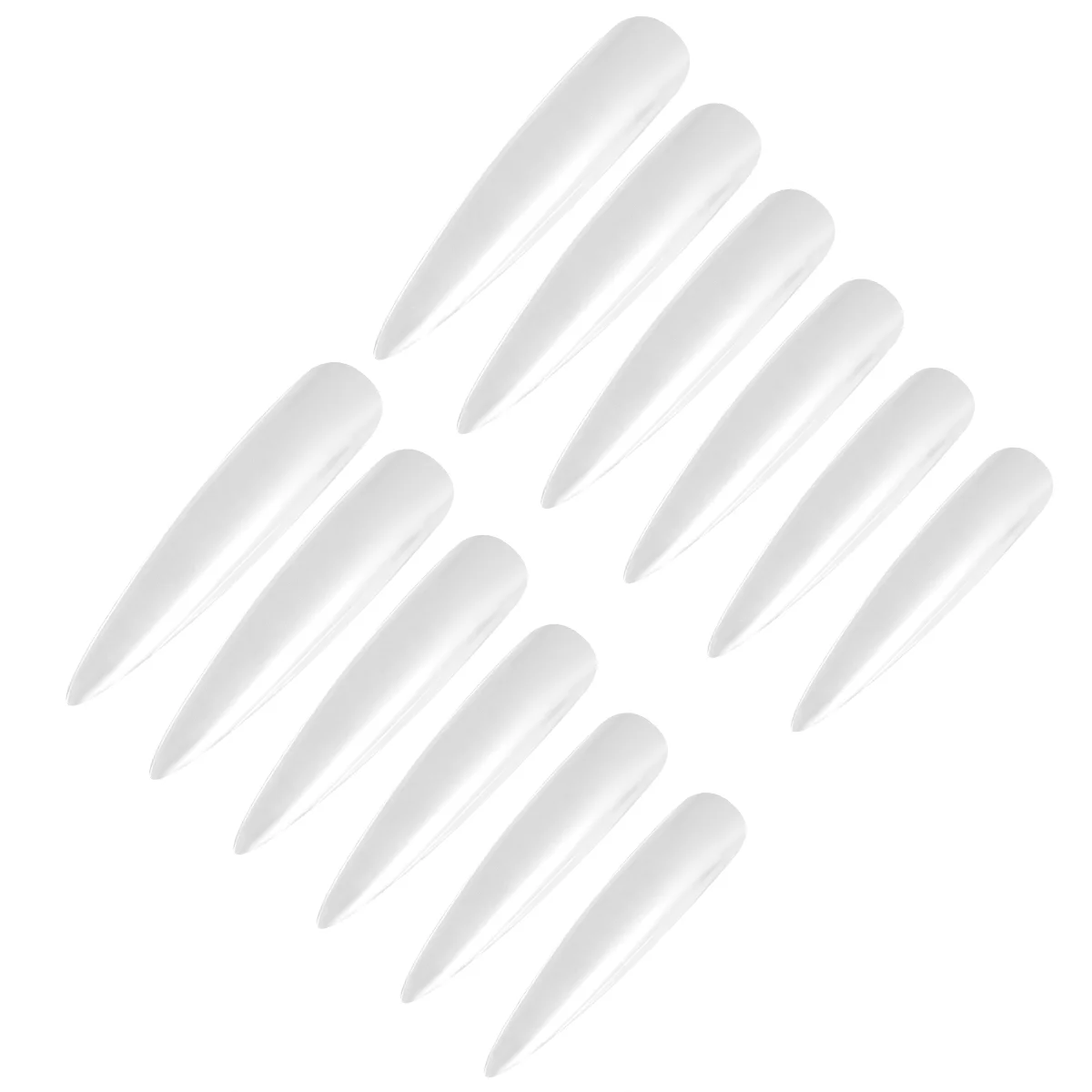 

10 Packs Nail Supplies for Professionals Fake Nails Short Tips Stiletto Lengthen