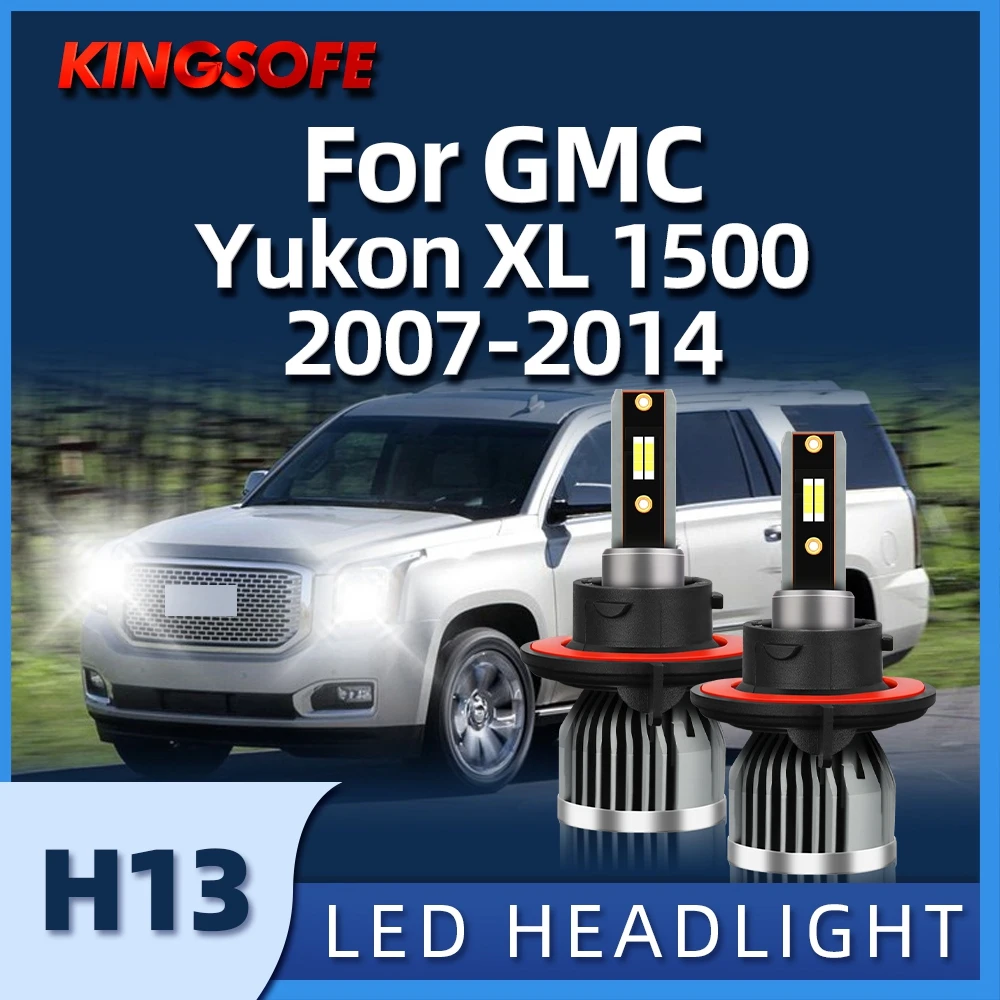 KINGSOFE LED Headlight H13 Car HeadLamp Light 6000K White 12V For Yukon