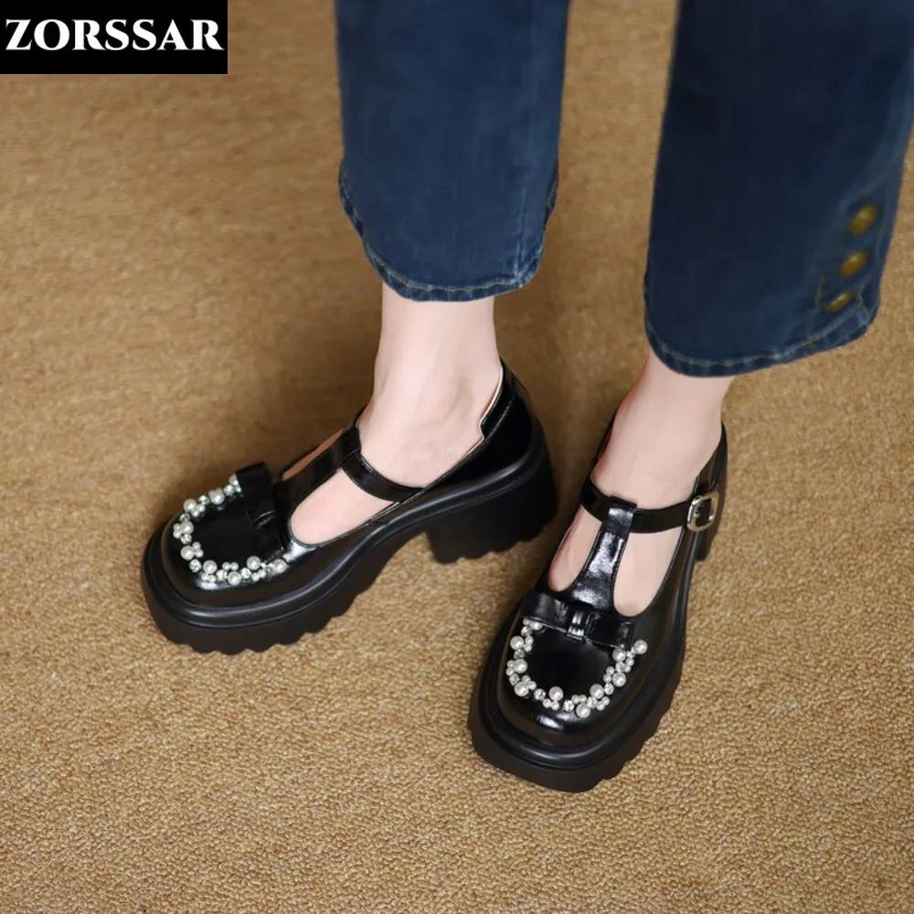 

Fashion Women's Shoes Mary Jane Style Ladies Shoes High Heel Shallow Mouth Round Toe Solid Color Women's Shoe Party Shoes 2024