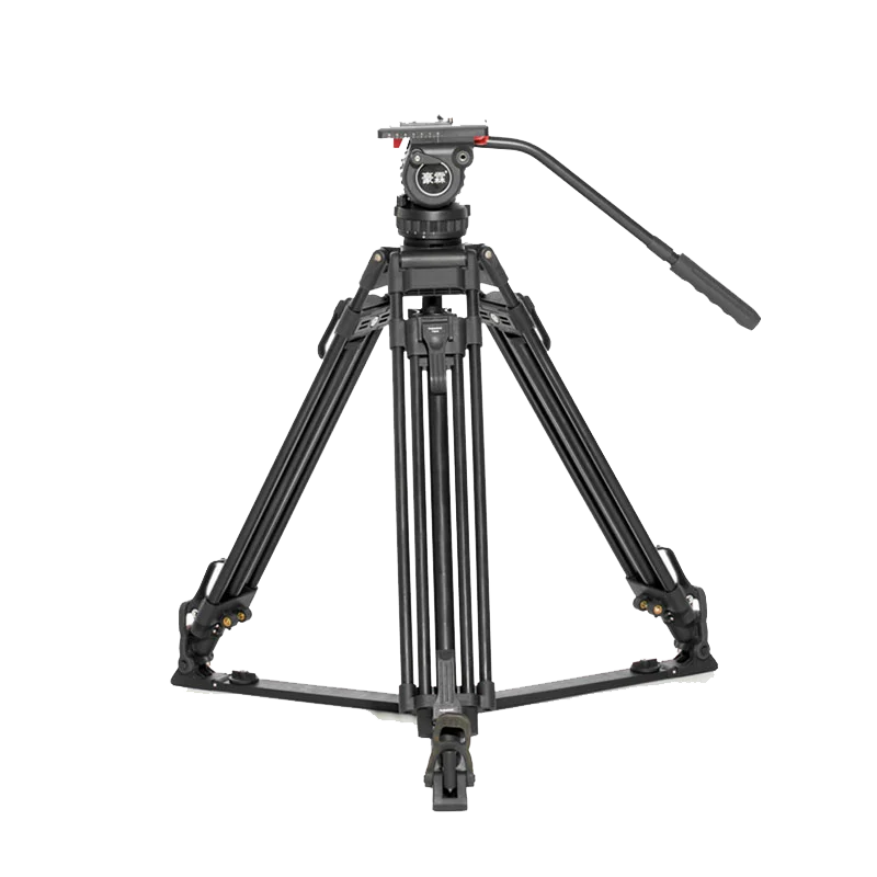 

Hot Selling Video Tripod Professional Heavy Duty Aluminum Shooting Tripod with Fluid Head Carry Case for DSLR Camcorder