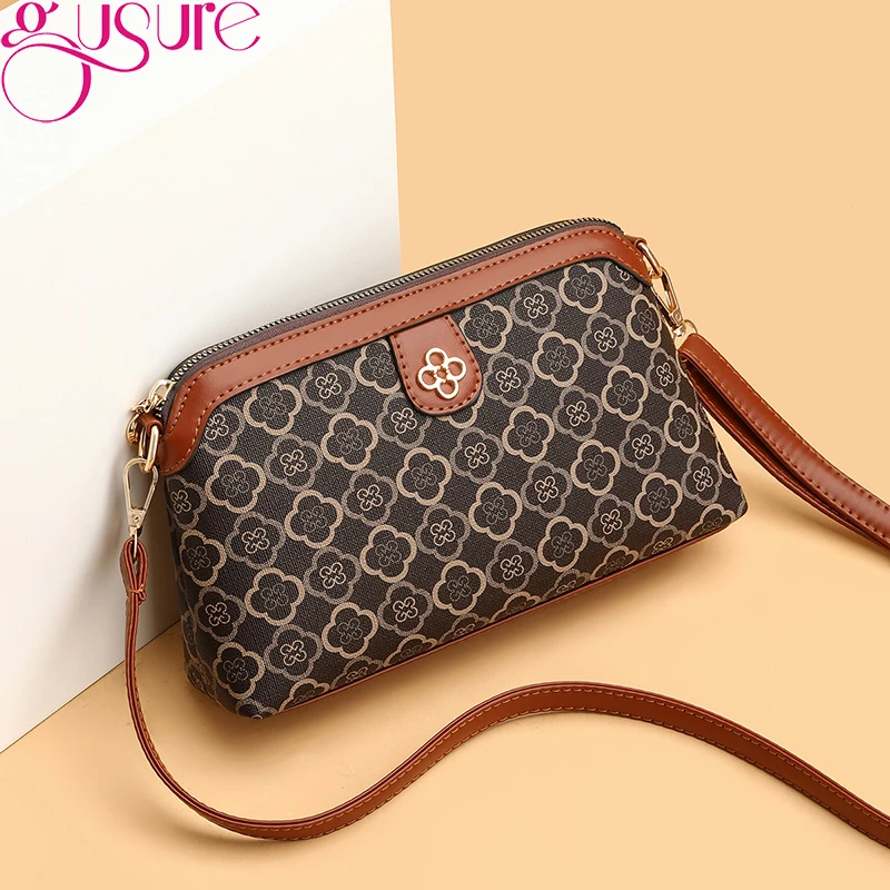 Gusure Fashion Luxury Design Small Shoulder Crossbody Bags Women Trendy Ladies Casual Shell Bag Messenger Mobile Phone Bag