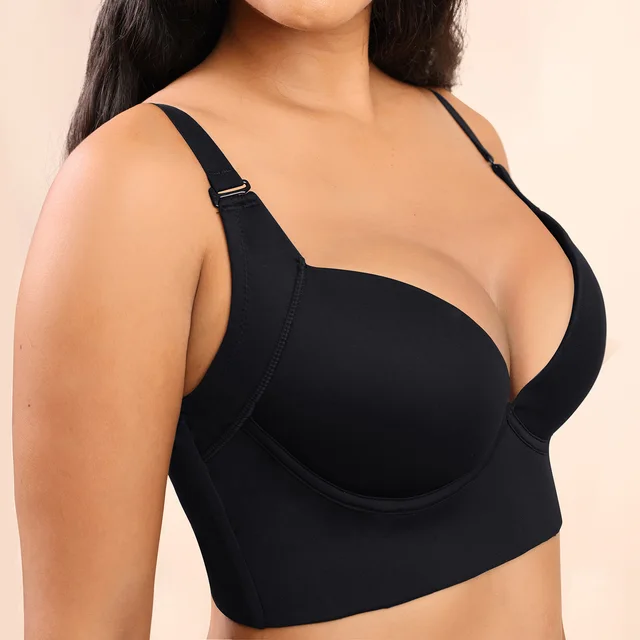 Women Deep Cup Bra Hide Back Fat Full Back Coverage Underwire Bra with  Shapewear Incorporated Push Up Sports T Shirts New Bras - AliExpress