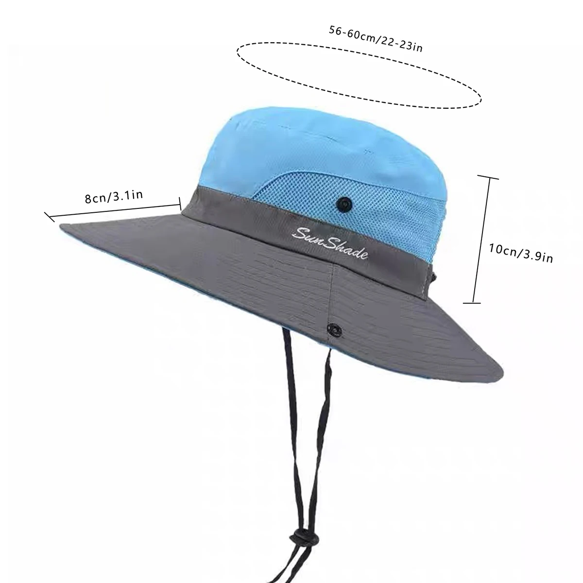 Large Brim Hiking Hat Men's Summer Outdoor Western Cowboy Hiking Mountaineering Sunshade Breathable Quick-Drying Fisherman Hat Women's Fishing Fishing Basin Hat