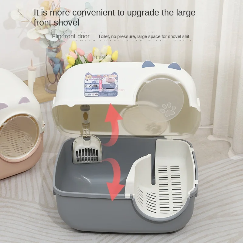 

Kitten Top-entry Fully Enclosed Cat Litter Box Oversized Automatic Deodorization Extra Large Pet Supplies