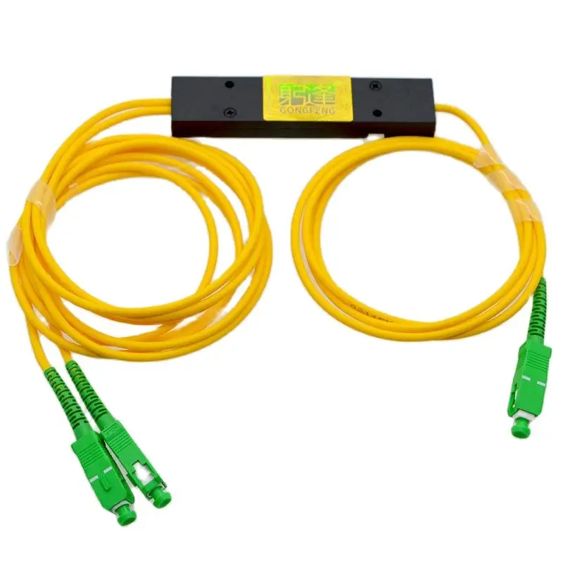 GONGFENG 10PCS New 1:2 Taper Type SC/APC Optical Fiber Splitter 50:50 Telecom Wholesale Free Shipping TO Russia telecom usb type a tus708 1m 1