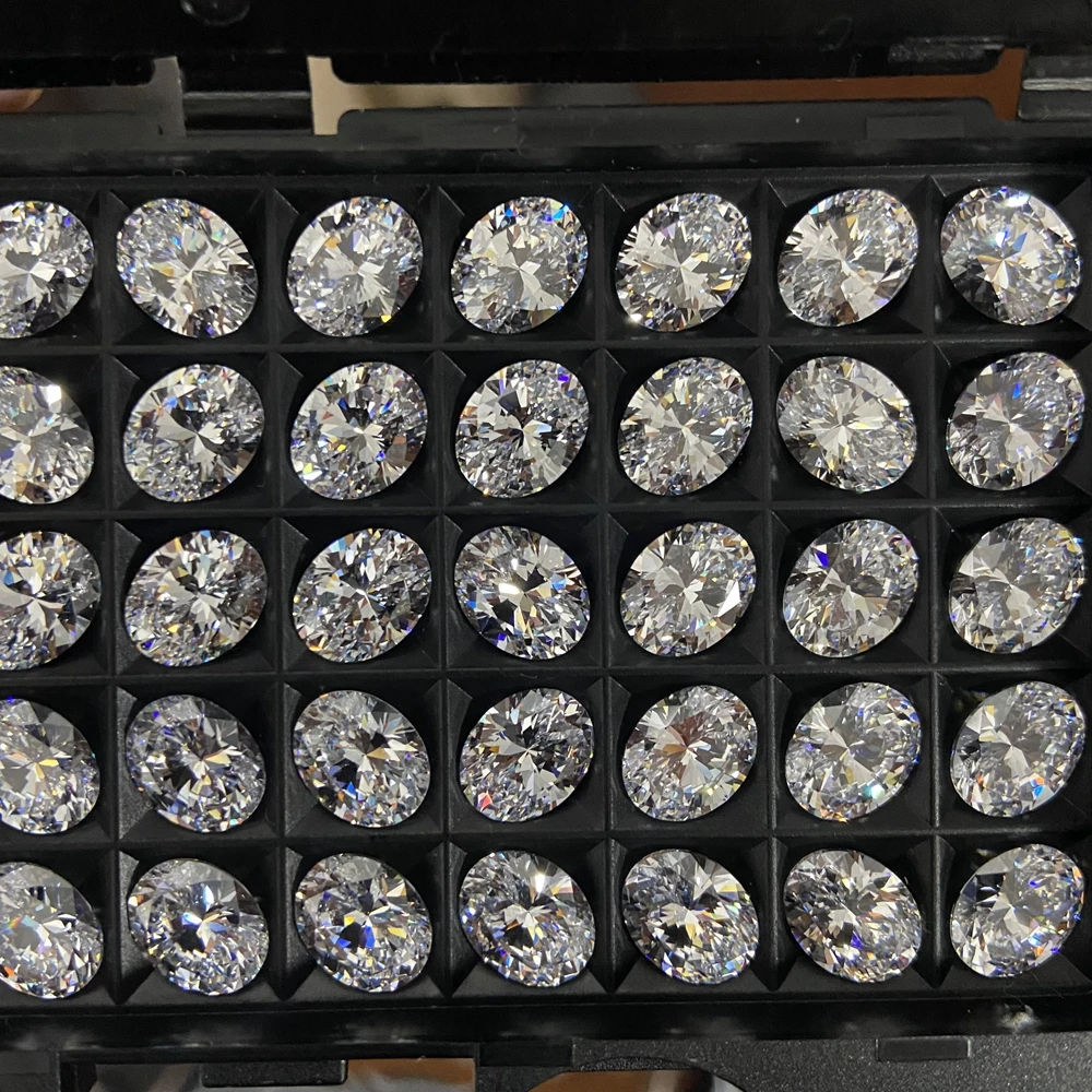 Meisidian 6A Quality 8X10mm 4 CTS Oval Cut Cubic Zirconia White CZ Diamond Price Per Carat