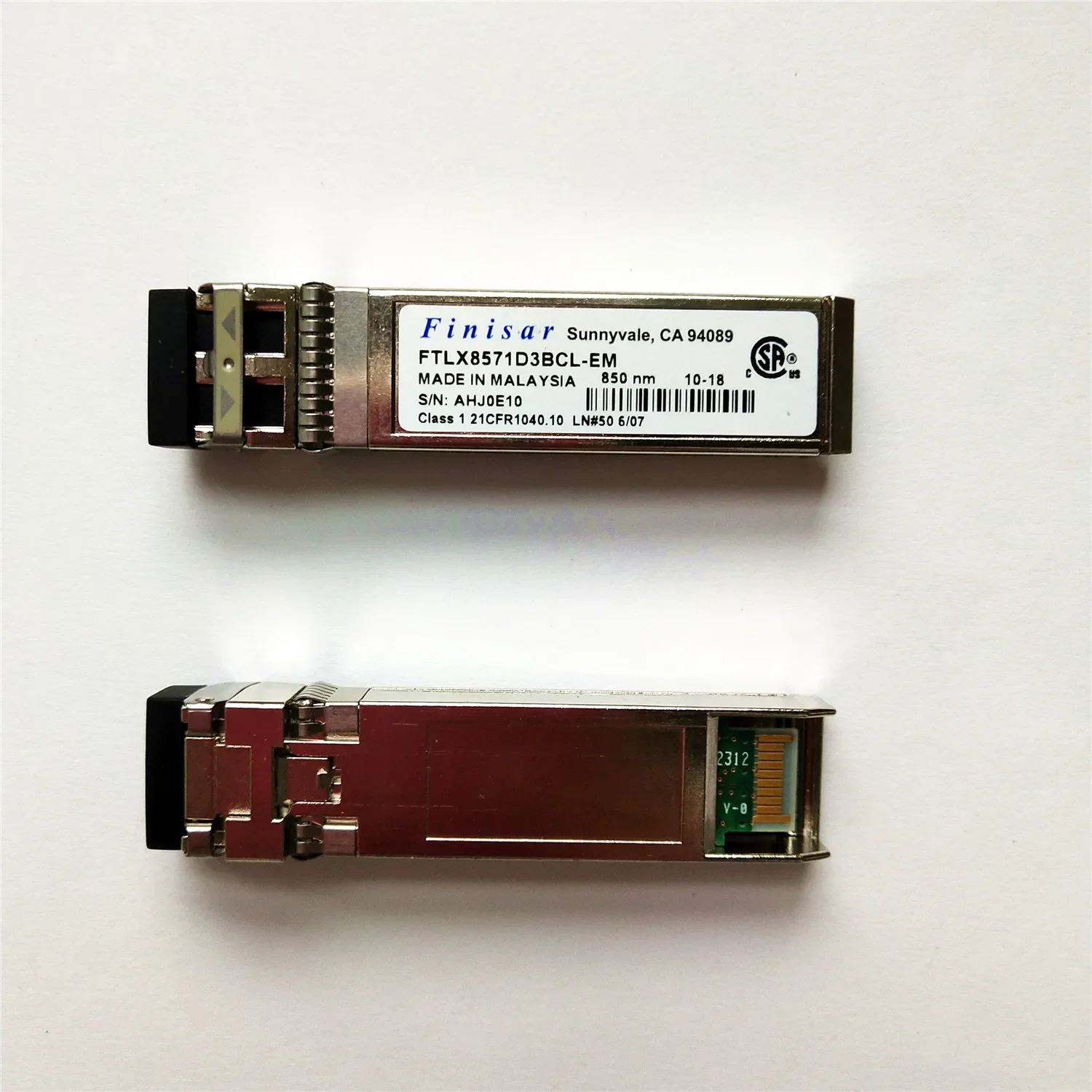 Finisar SFP 10GB Fiber Switch/FTLX8571D3BCL-EM/850nm 10G Fiber Module Sfp+/10G SR Transceiver finisar ftlx8571d3bcl sfp sr sw 10gb s 850nm multimode sfp transceiver free shipping