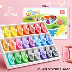 Vibrant Washable Crayon Set for Toddlers - Safe, Non - Toxic, Mess - Free Creativity Tools for Kids (24 Water Drop Crayon)