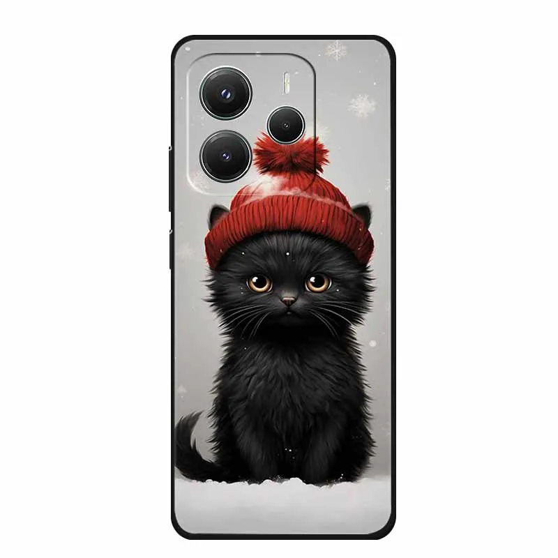 Sleek Black Silicone TPU Soft Phone Case - Protective Shell Back Cover