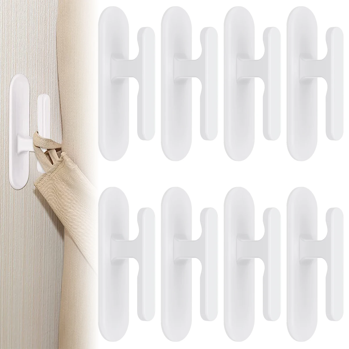 8pcs Blind Cord Twister, Safety Blind Cord Hooks, Adhesive Blind Cord Holder,  Window Blinds String Holder