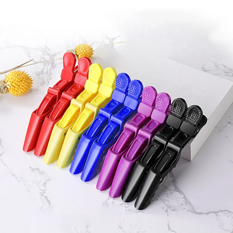 

6Pcs/Lot Hairstyling Clipper Tool Alligator Hair Clip Hairdressing Hairpin Ladies Plastic Professional Fashion Hairdressing Tool