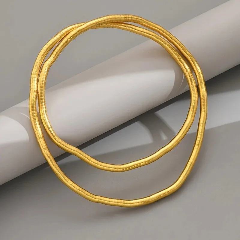 Vinatge Bendable Geometric Long Chain Necklace for Women Multi-layed Unique Design Party Jewelry Gifts