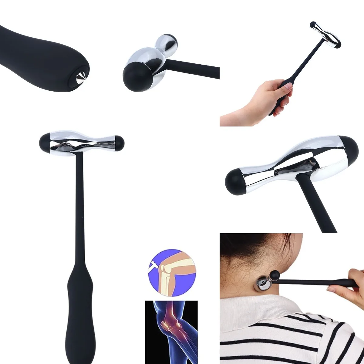 Neurological Massage Knee Jerk Percussor 1Pc Reflexes Diagnostic Percussion Tool Buck Nerve Examination Reflex Hammer Medical