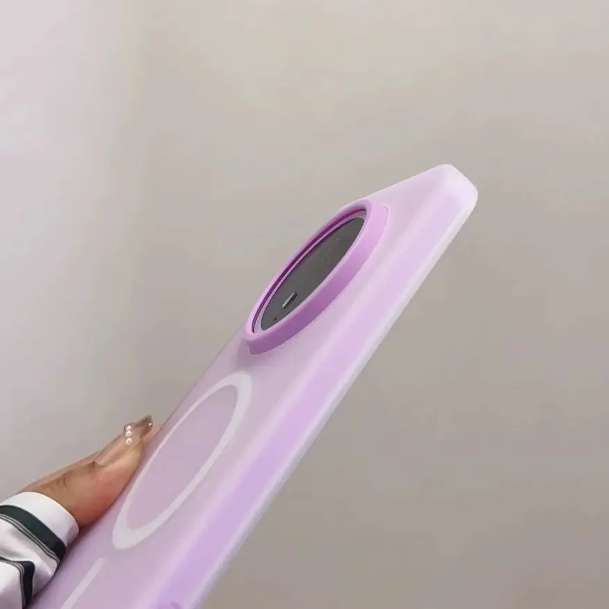 Magnetic Skin-Feel Wireless Charging Armor Case - Colorful Finish
