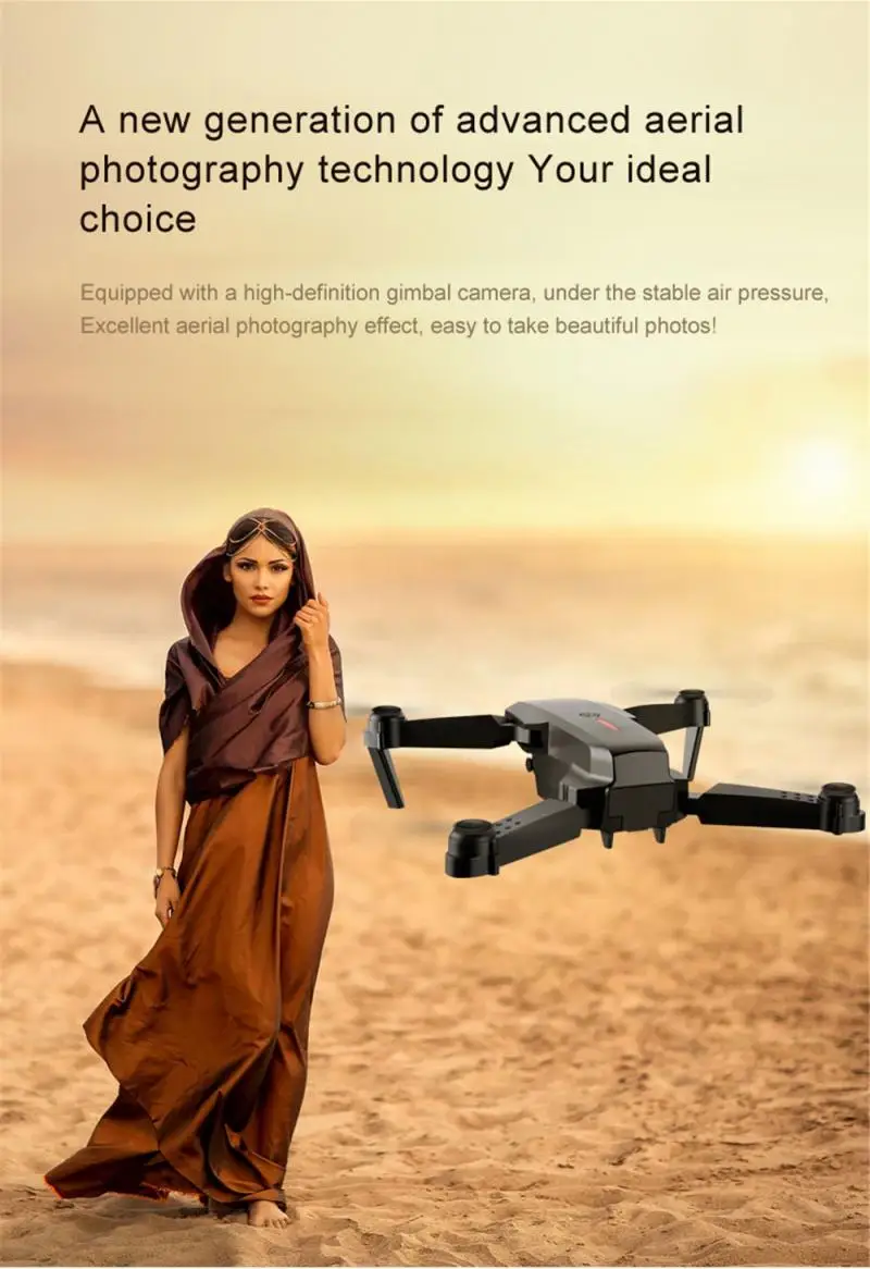 Mini E88 Drone 4k HD Dual Camera Visual Positioning 1080P WiFi Fpv Drone Height Preservation Rc Quadcopter Dron Toys