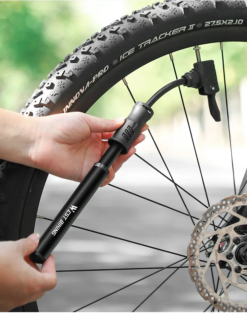 WEST RADFAHREN Mini Fahrradpumpe Radfahren Hand Luftpumpe Hochdruck Mtb Rennrad Reifen Inflator Schrader Presta Ventil Fahrrad Teile – Detail 14