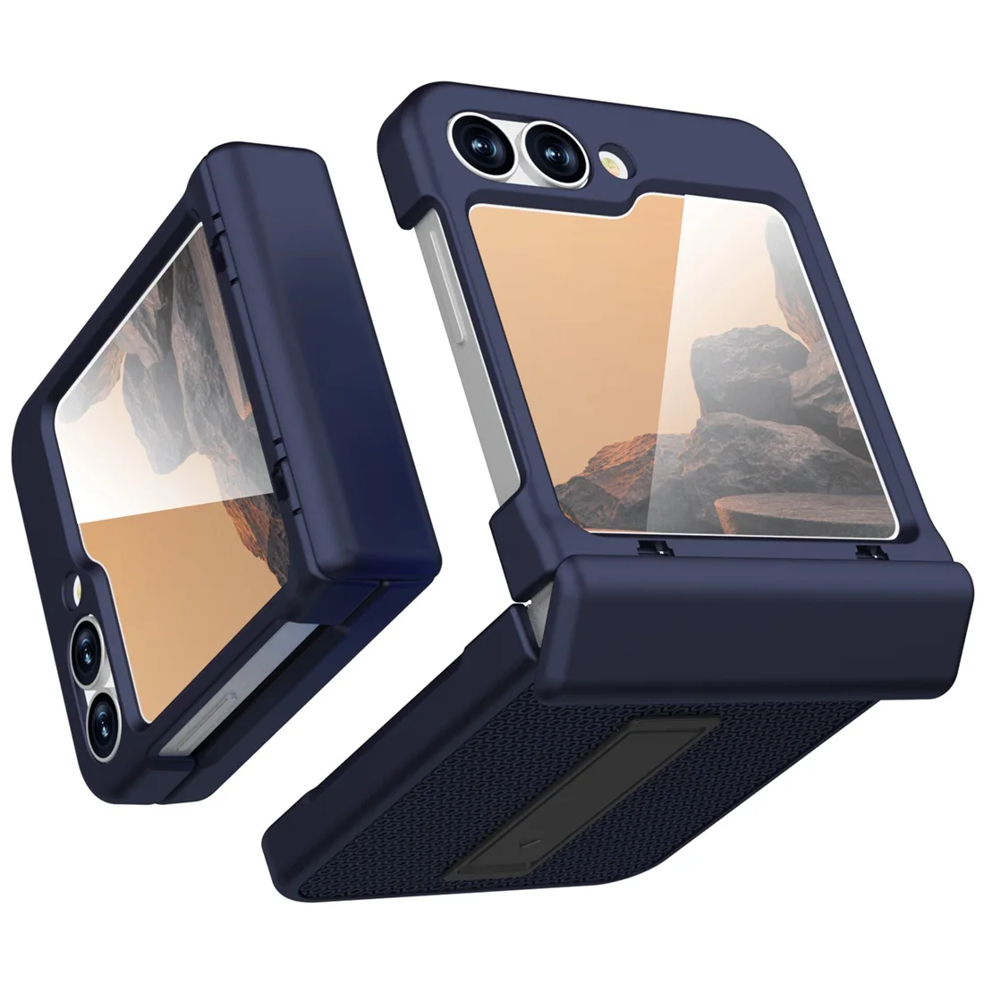 Non-Slip Shockproof Kickstand Hard Phone Case with Screen Protector