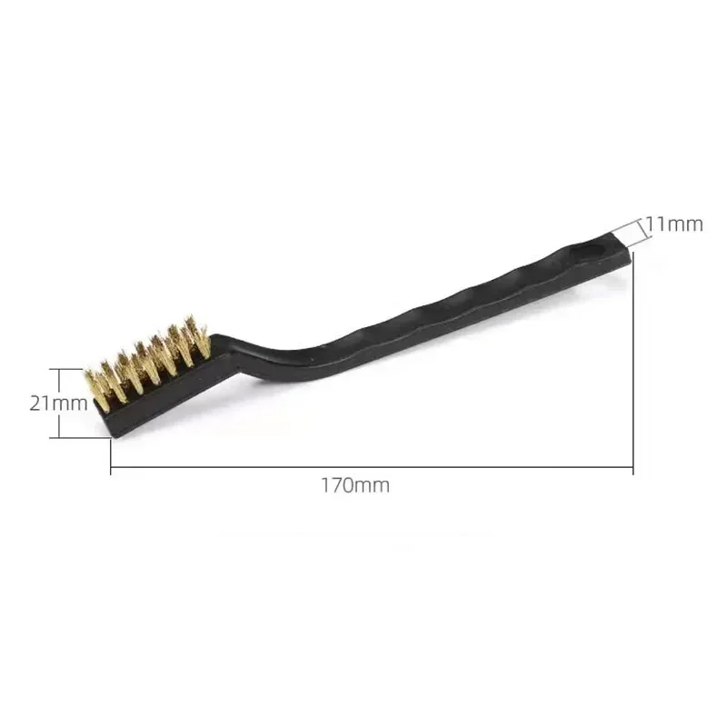 6 Or12 Pcs Industrial Toothbrush Mini Copper Steel Wire Brush Stainless Steel Wire Brush Dirt Hard Cleaning Toothbrush 5
