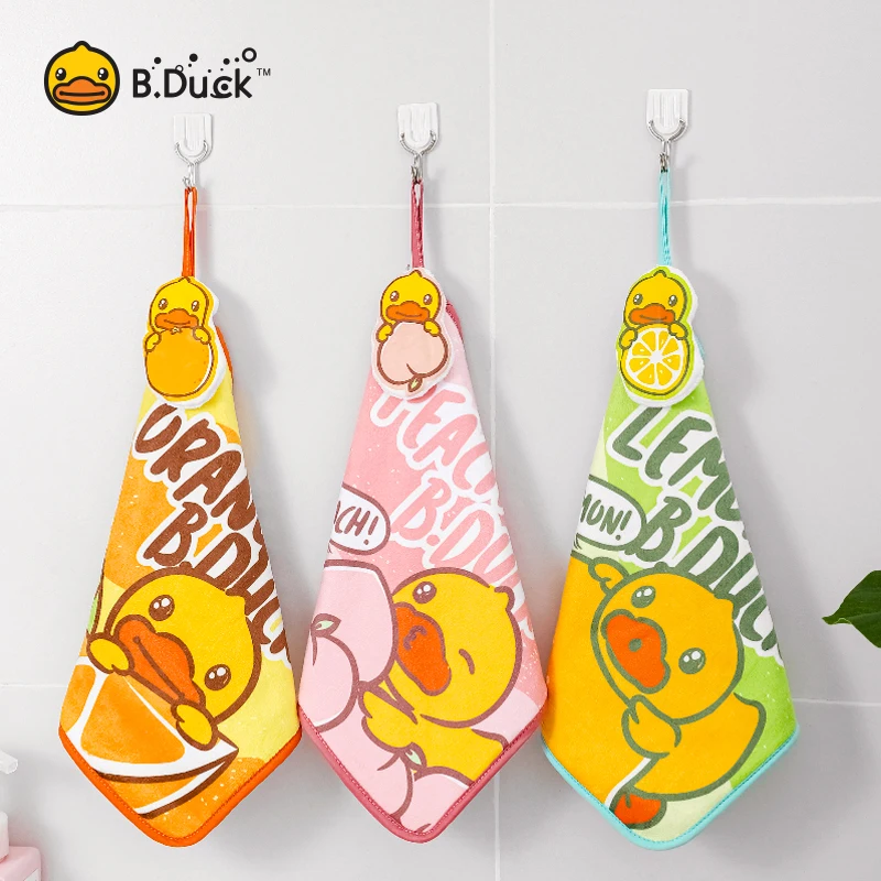 

B.Duck Baby Towels Cotton Bath Towel Face Washcloth Cartoon Hand Wipe Soft Children Towels Kids Newborn Bathing Handkerchief