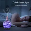 Glass Marble Design Air Humidifier Aroma Machine Ultrasonic Essential Oil Aroma Diffuser 7-Color LED Light Cold Mist Spa HomeUse 4