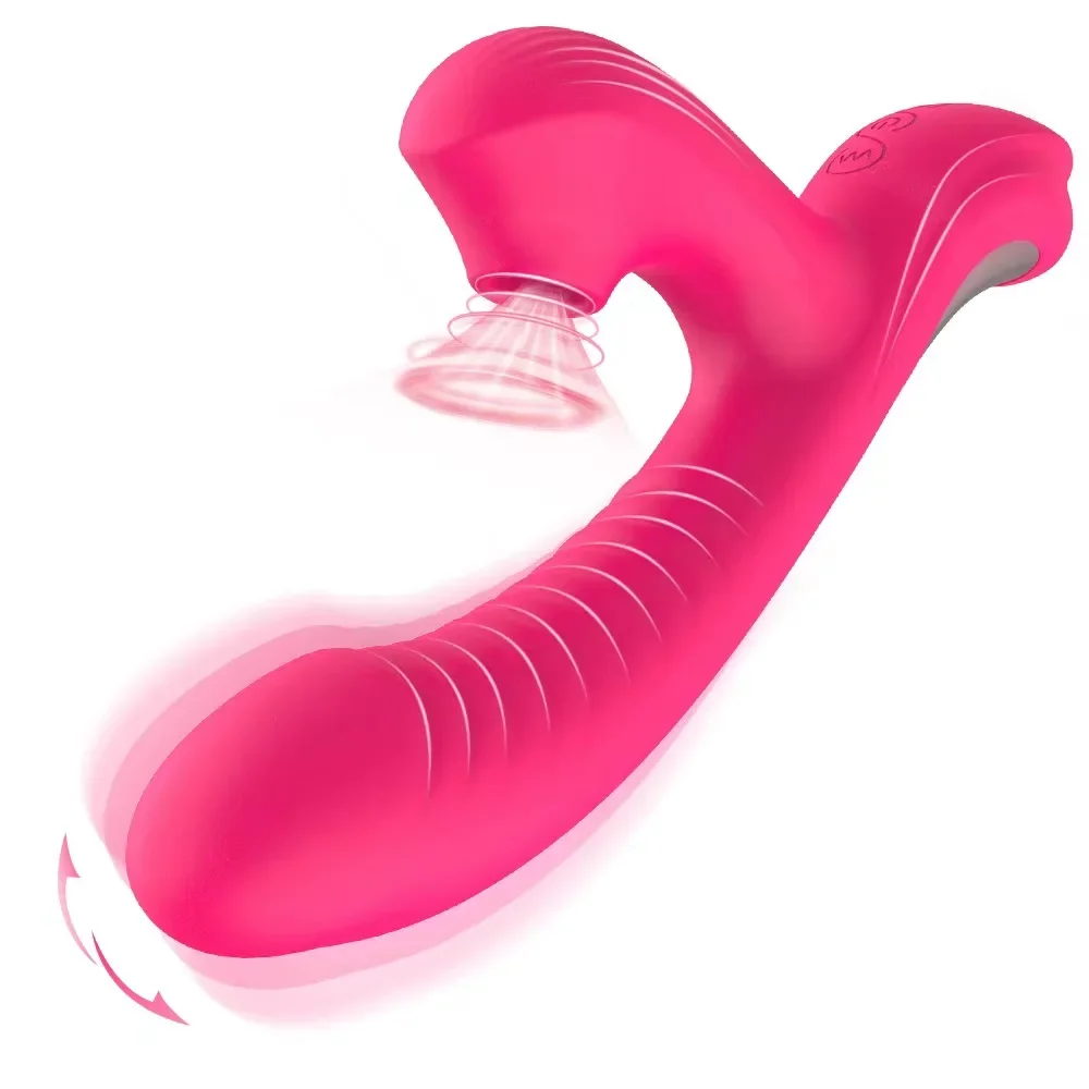 Clitoral Sucking Vibrator Female Dildo Vaginal Wiggling Massager Clitoris Sucker Vacuum Stimulator Sex Toys For Women Adults 18