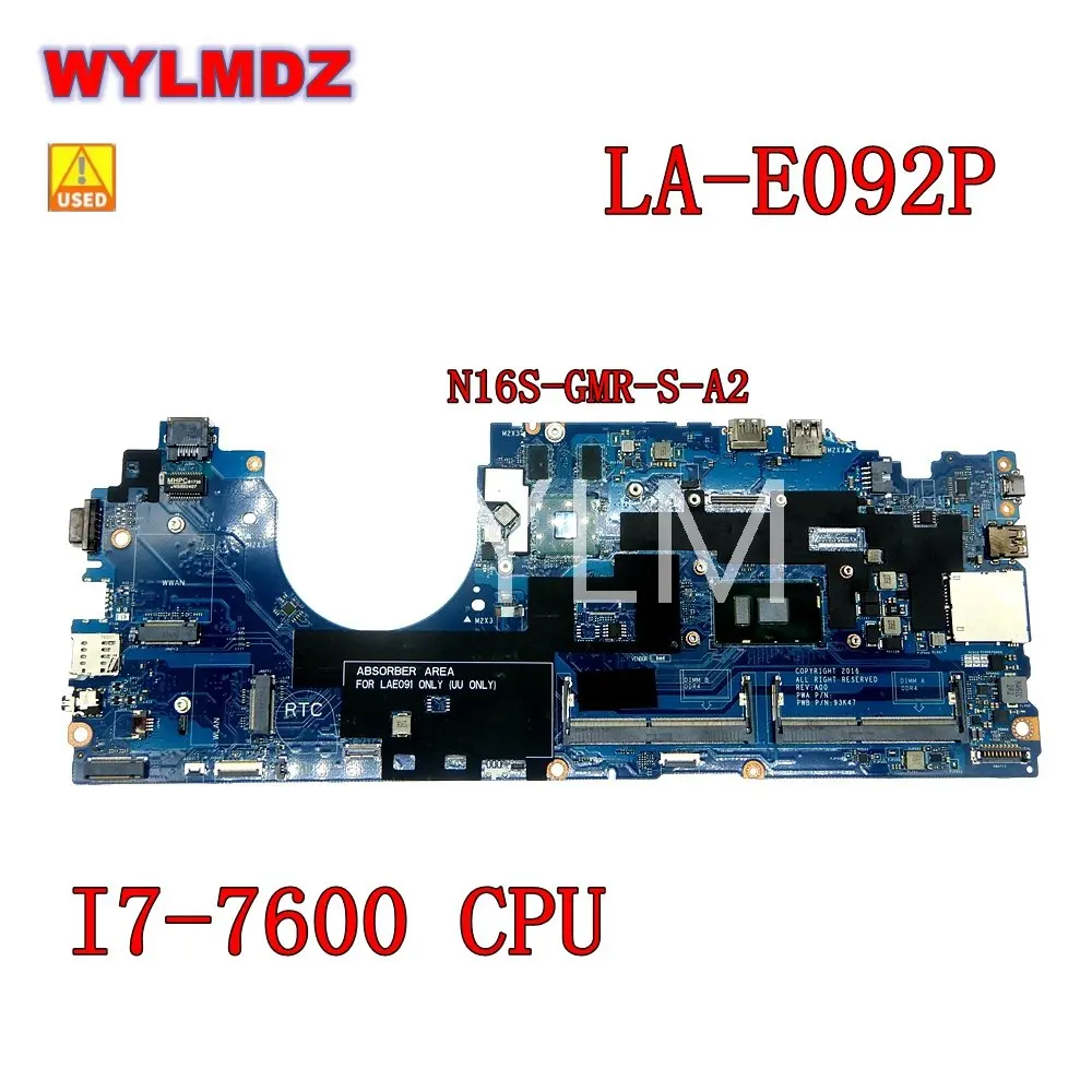 

Б/у Технические характеристики с процессором i7-7600 GT930M/2G материнская плата для ноутбука Dell LATITUDE 5580 материнская плата CN 07W357 100% протестирована