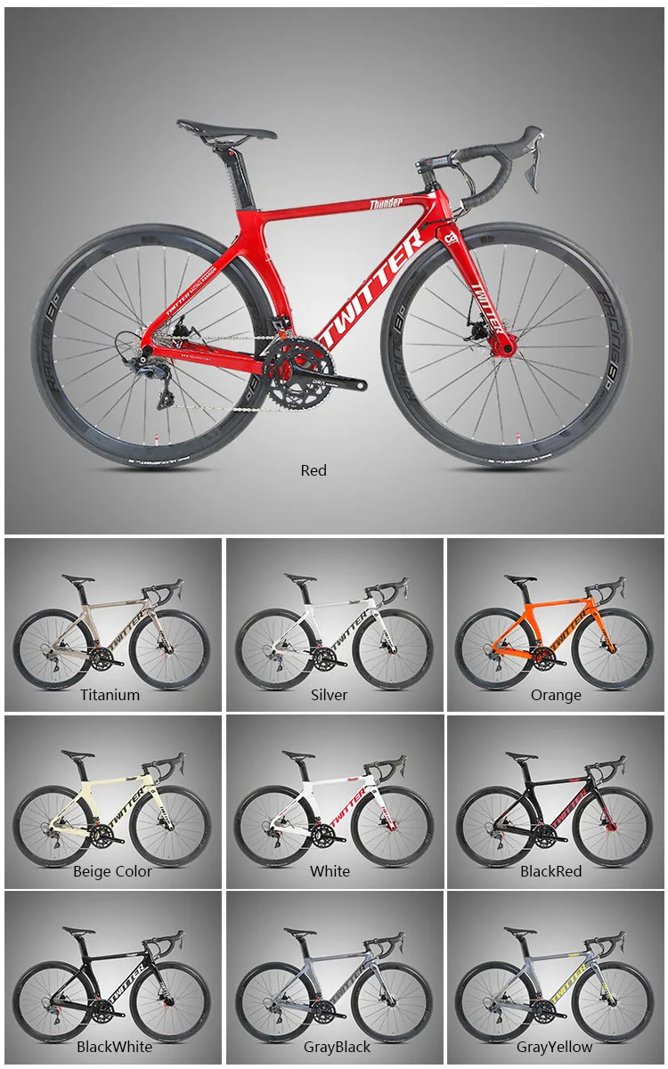 Carbon fiber road bike Cheap carbon frame Twitter racing bicycle