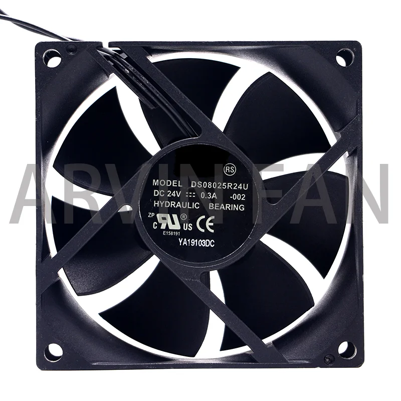 

80mm 8cm 24V Cooling Fan DS08025R24U HYDRAULIC Bearing 8025 80X80X25mm 0.3A Case Computer PC Server Inverter Cooling Fans