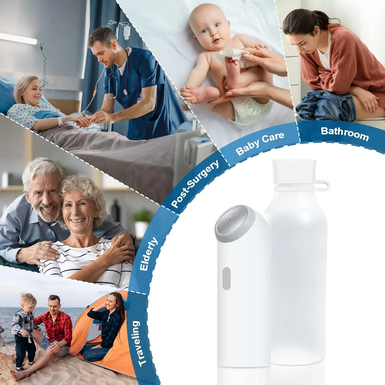 Electric Portable Travel Bidet Rechargeable Personal Bidet Sprayer Handheld Butt Shower for Women Men Hygiene Cleaning, Postp 4