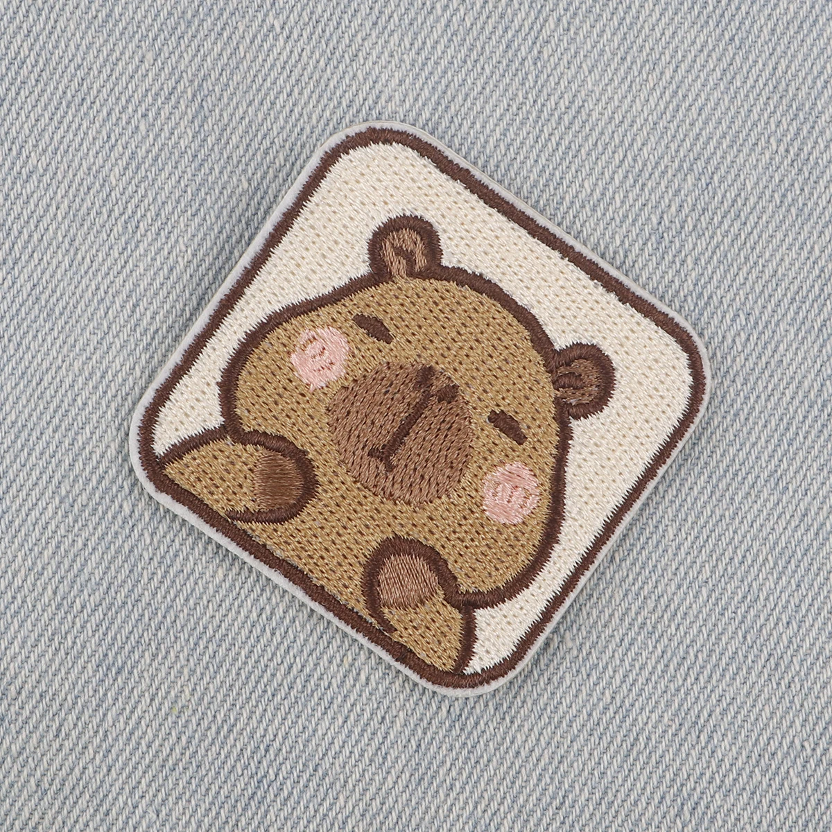 Embroidered Appliqué Capybara Kit 5 Pcs Iron On Appliques For DIY