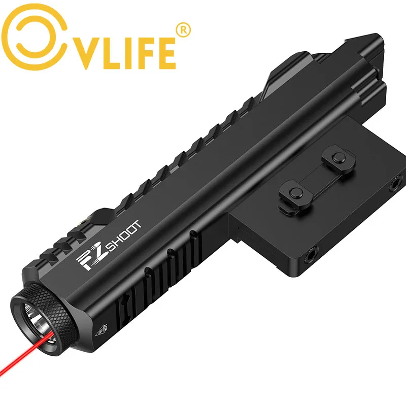 Laser Sight Red Dot Laser Sight 2400 Lumens Rifle Tactical Red Laser Light Combo Picatinny M-Rail Beam Rifle Strobe Mode EZshoot Hunting