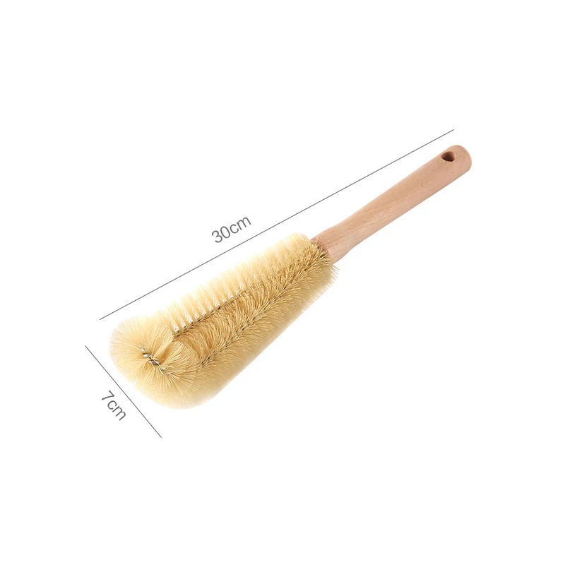 Wooden Bottle Cleaning Brush Long Handle For Stainless Steel Drink Bottles