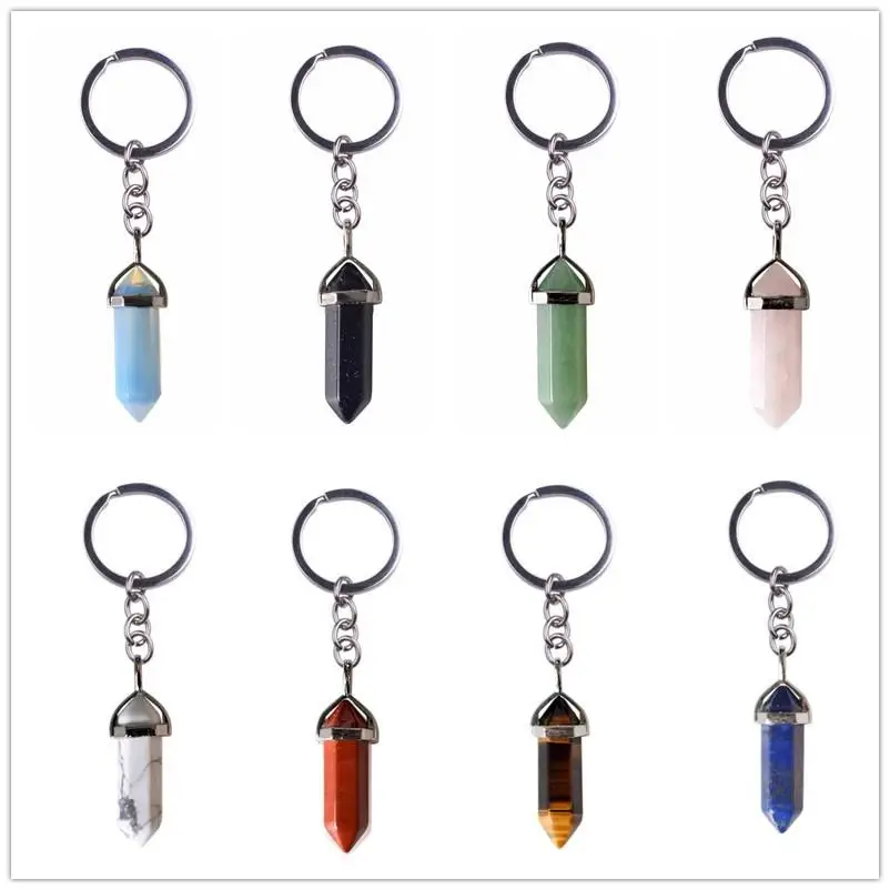 Charms Natural Stone Keychain Women Keyring Fashion Keyholder Boho