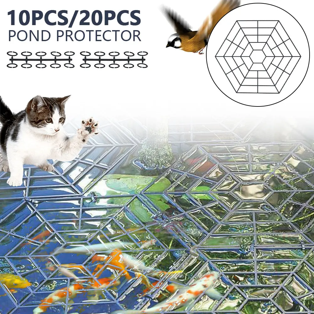 20pcs Pond Fish Protection Net Ponds Protective Cover UVresistant Sink