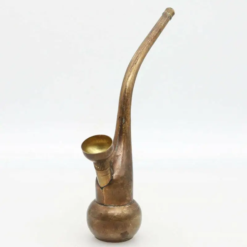 

Superb Old Collection Folk Art China Copper Handwork Water Smoking Tool Pipe