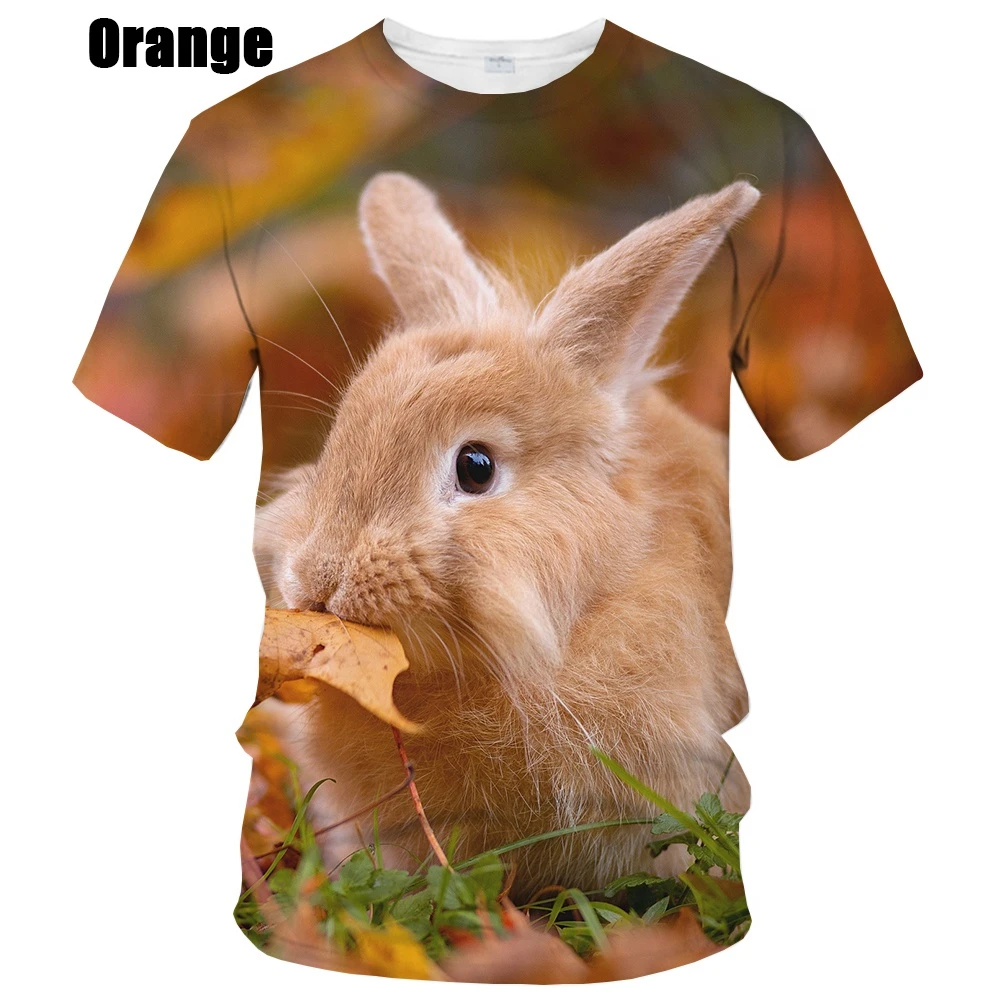 men t shirts Summer Hot Sale Rabbit Men's/women's Fashion Slim T-shirt 3D Printing T-shirt Short-sleeved T-shirt t shirt sale