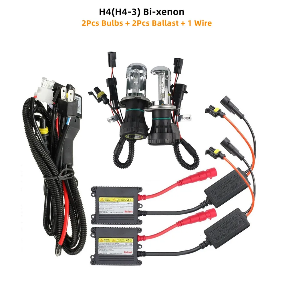 Sli BI-XENÓN HI/LOW DOBLE HAZ HID Kit H4 H13 9004/9007 35W 8000K 10000K 12000K