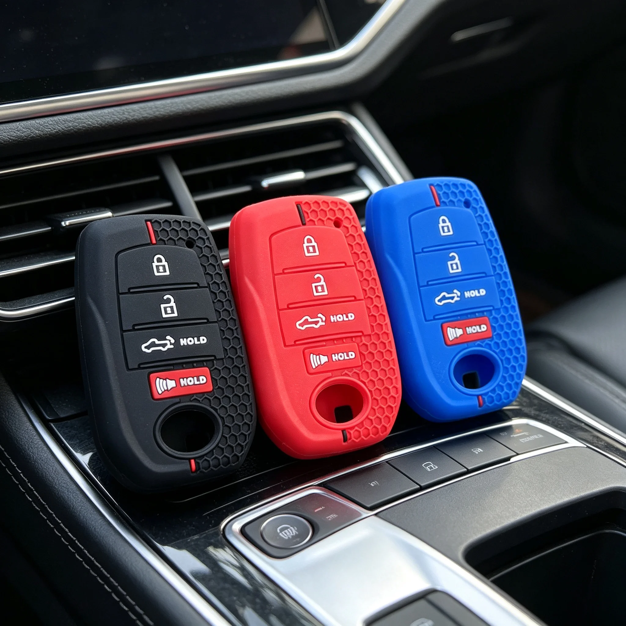 Premium Silicone Car Key Case Accessory - Durable & Stylish Protection Cover