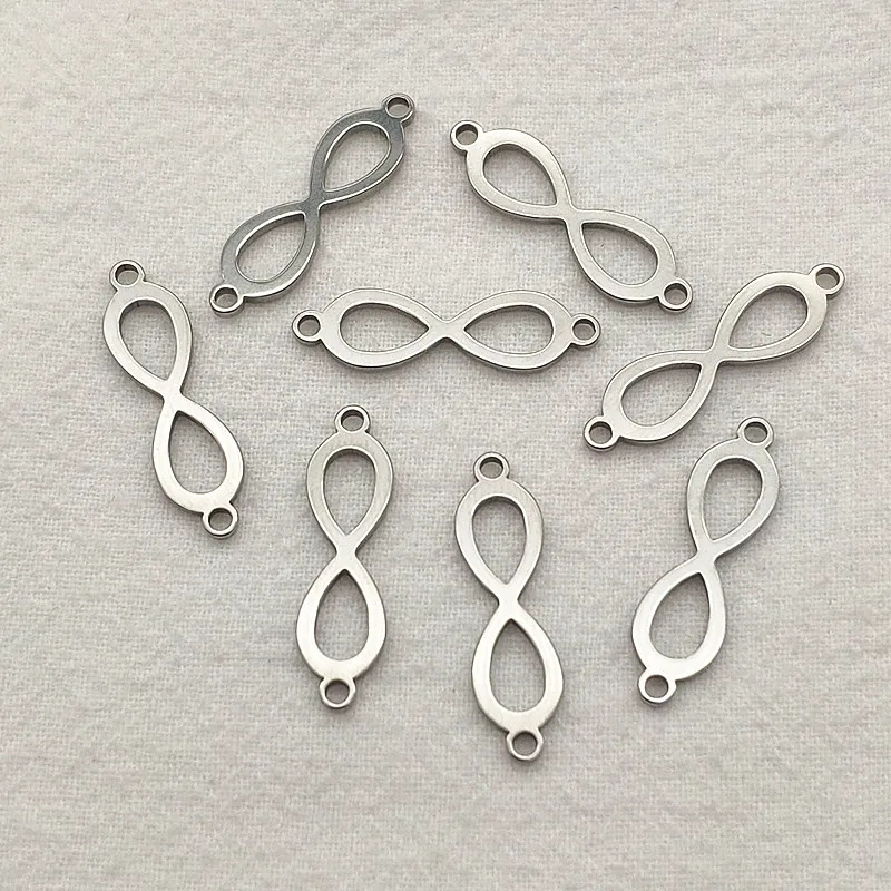 New Arrival! 26x7mm 200pcs Stainless Steel 8shape Charm/connectors For