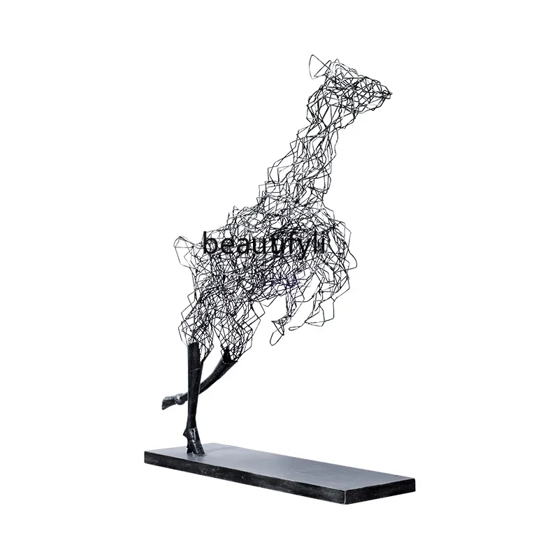 

Large Floor Lucky Deer Sculpture Commercial Center Hotel Sales Office Abstract Artwork Ornaments