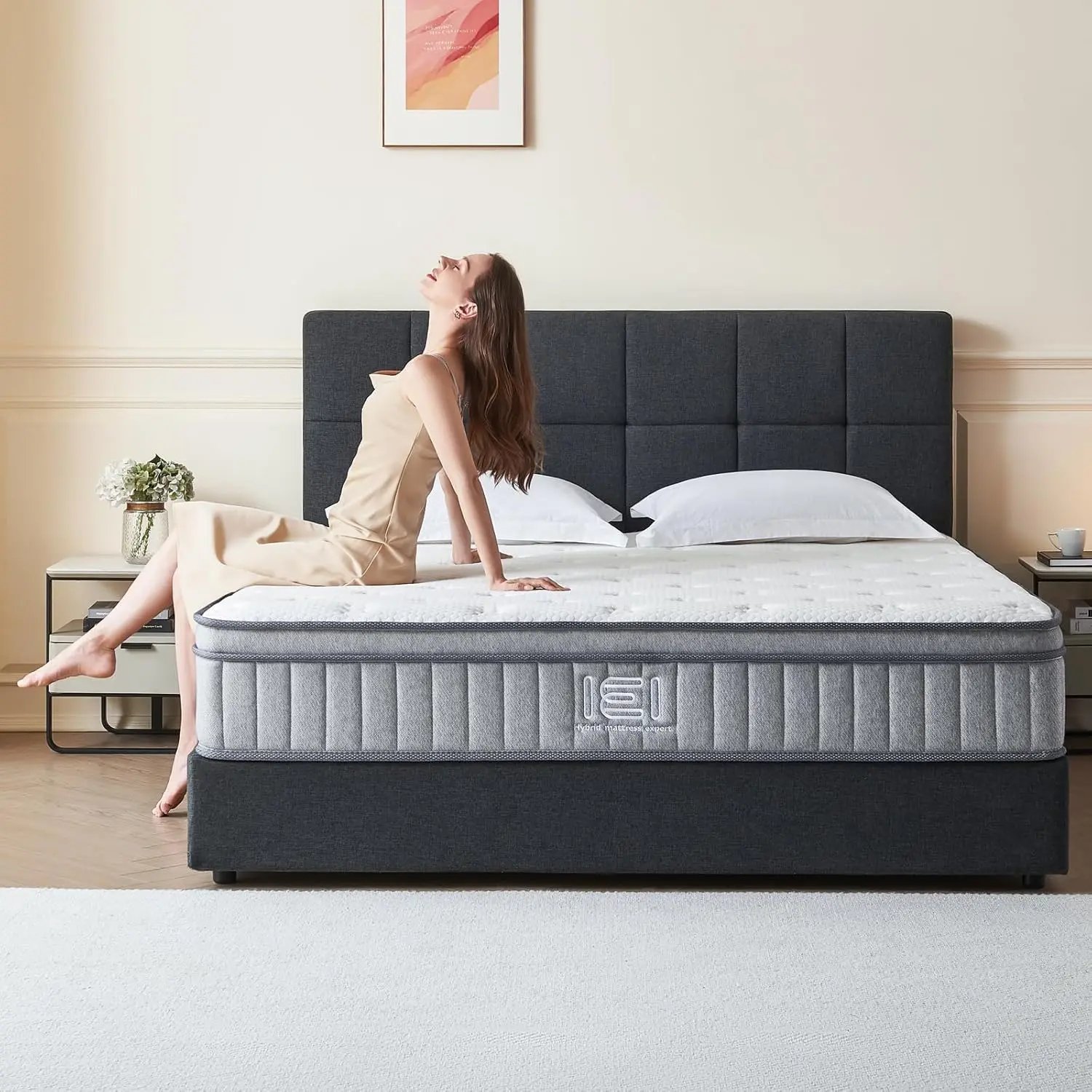 Full Size Mattress, 10 in Hybrid Full Mattress in a Box, Memory Foam Mattress with Pocket Springs, Medium Firm, Pressure Relief 5