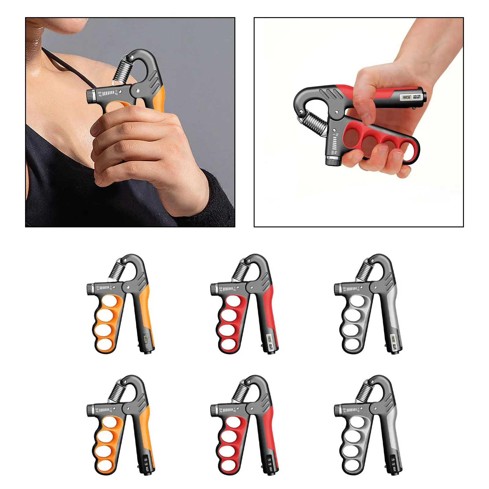 Hand Grip Strengthener Hand Finger Exerciser with Counter Strength Training for