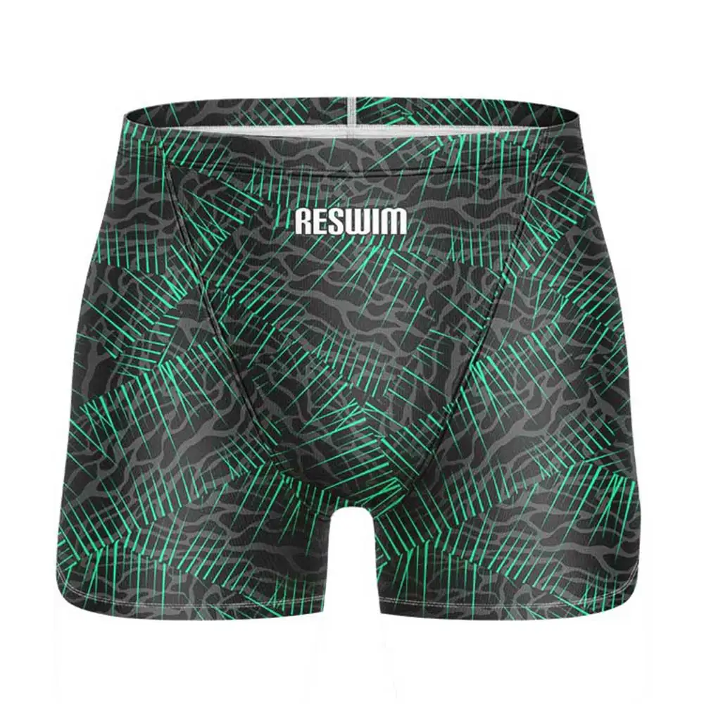 New Men's Swim Jammers Swimsuit Surf Trunks Beach Tights Shorts Summer Quick Dry Lycra Surf Swimming Pants Gym Jammer Swimwear