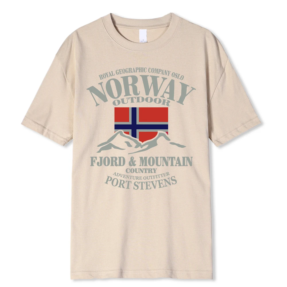 Vară Norvegia pavilion fiord munte T nebun hip hop bărbați tricou bumbac guler rotund Plus dimensiunea mânecă scurtă amuzant tricouri masculine_voghion.com