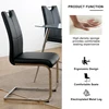 Modern Dining Chairs with Faux Leather Padded Seat Dining Living Room Chairs Upholstered Chair with Chrome Metal Legs Design fo 6