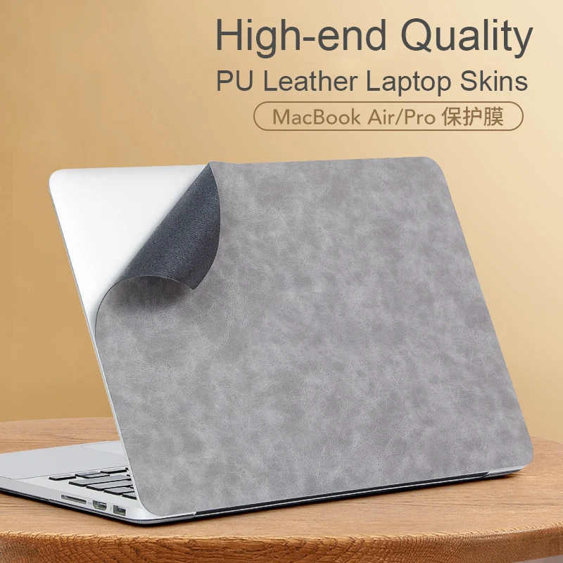 Laptop Skins For Macbook Case Pro 13 14 16 2021 2023 M1 M2 A2442 A2779 A2780 PU Leather Protective Film Dustproof Laptop Sticker