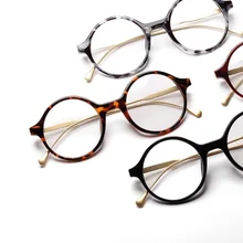

LONSY Fashion Classic Metal Round Glasses Frame Men Women Luxury Brand Vintage Optical Spectacles Frame Unisex Eyeglasses